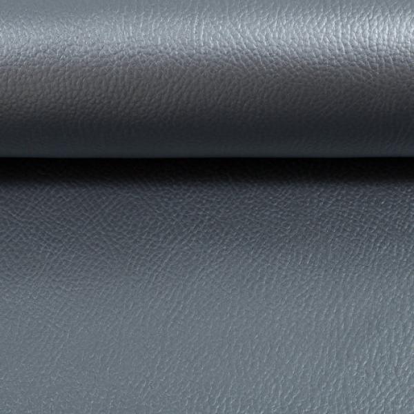 50x70 cm Zuschnitt Kunstleder Rex Uni Blau-Grau Metallic by Swafing
